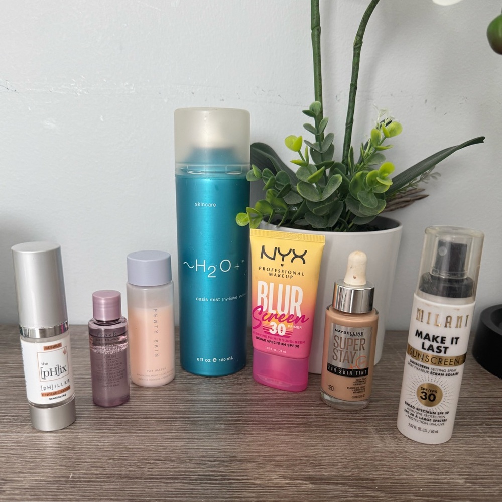 Maybelline Skin Tint NYX Blur Screen Primer Fenty Skin Fat water fresh Milani